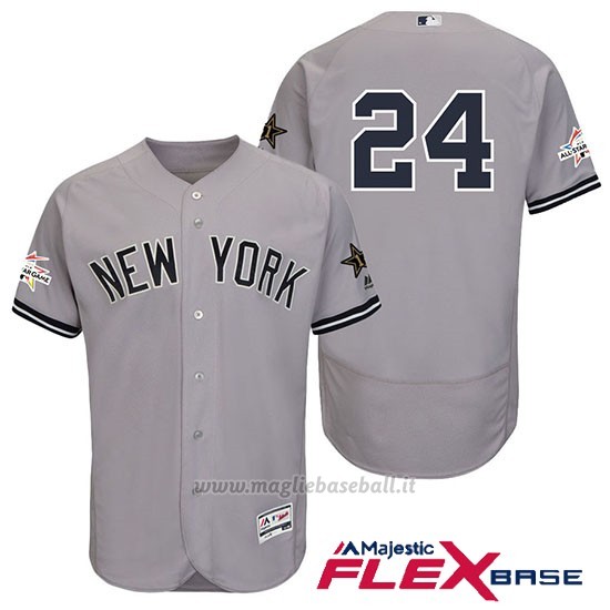 Maglia Baseball Uomo New York Yankees Gary Sanchez Grigio 2017 Mlb All Star Game Flex Base